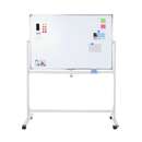 Bild 1 von Whiteboard MCW-C85, Magnettafel Memoboard Pinnwand, mobil rollbar inkl. Zubehör ~ 120x90cm