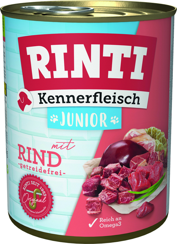 Bild 1 von Rinti Kennerfleisch Junior Rind 800 g bei Kartonabnahme