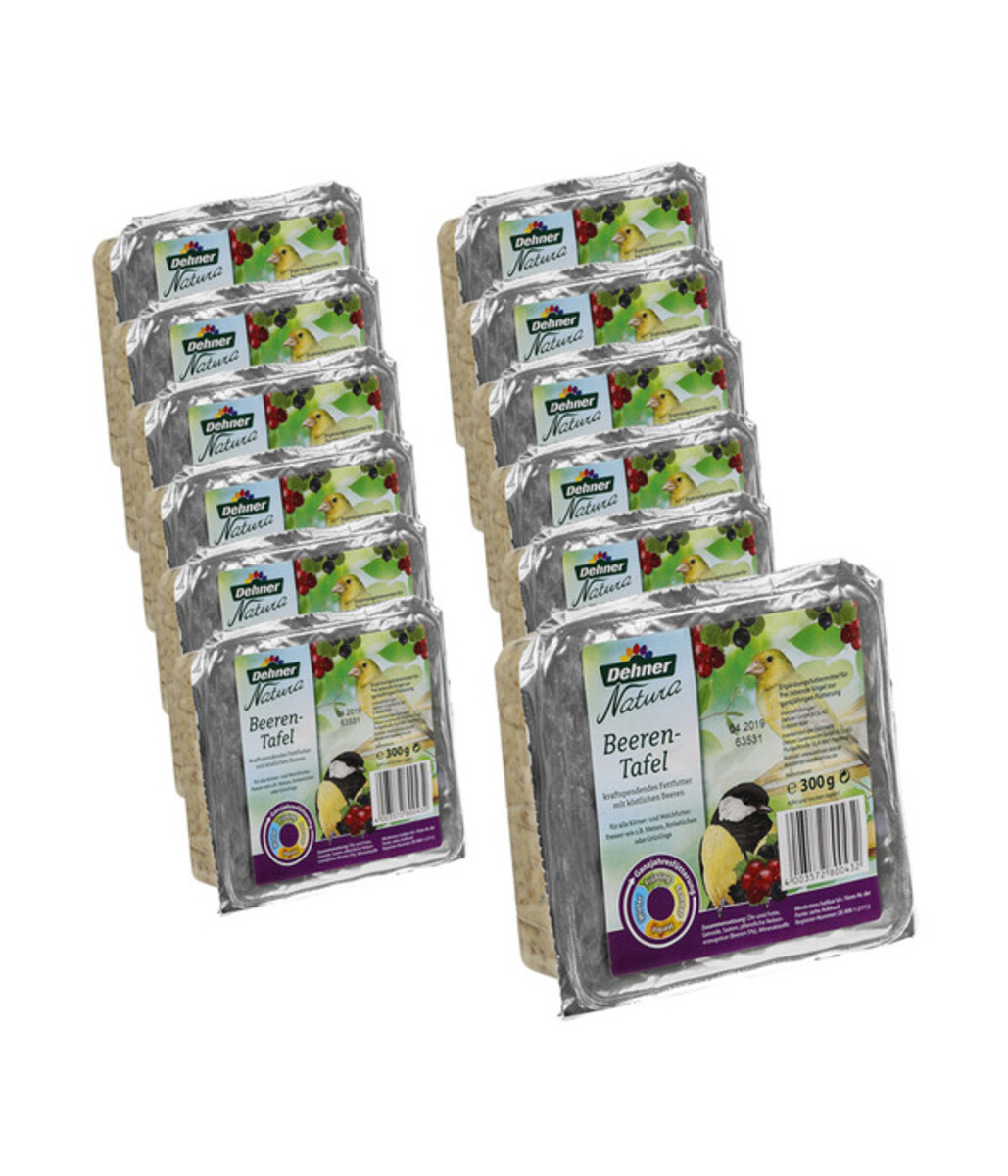 Bild 1 von Dehner Natura Futtertafel mit Beeren, 12x300 g