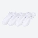 Bild 1 von Damen-Sneaker-Socken mit Glitterstreifen, 4er-Pack, White