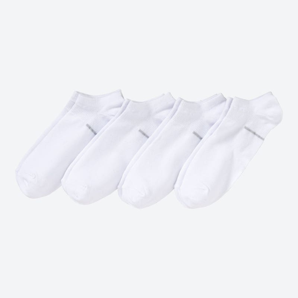 Bild 1 von Damen-Sneaker-Socken mit Glitterstreifen, 4er-Pack, White
