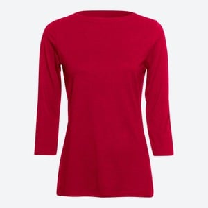 Damen-Langarmshirt mit Modal, Dark-red