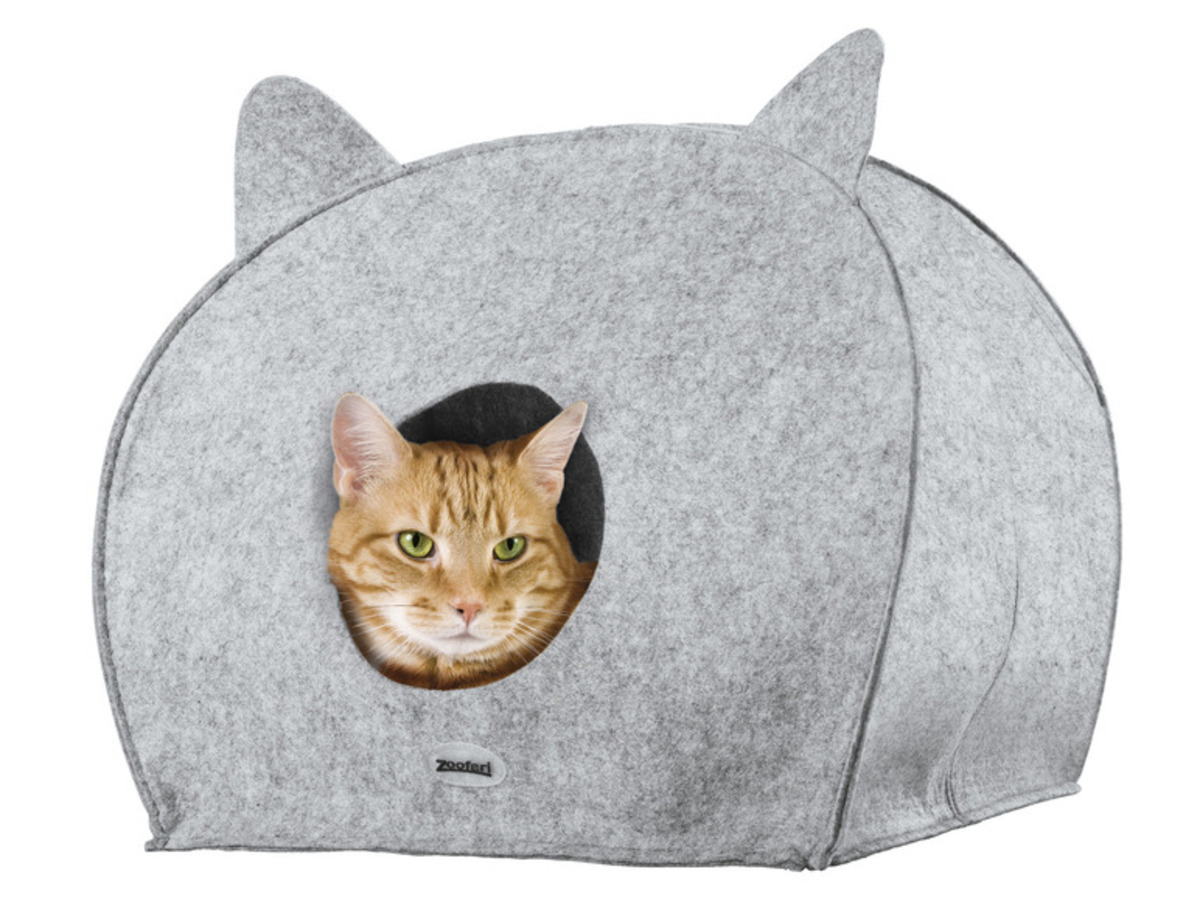 Bild 3 von zoofari® Katzenhöhle, herausnehmbares Kissen, faltbar, grau