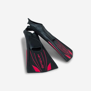 Schwimmflossen lang steif - Topfins 900 schwarz/rot Schwarz