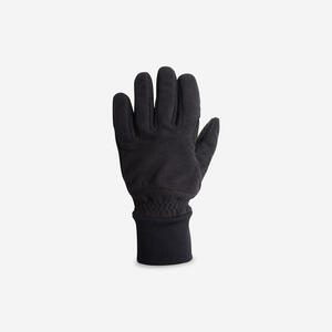 Fahrrad-Winterhandschuhe 100 Fleece schwarz Schwarz