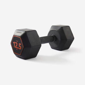 Hanteln 12,5 kg Crosstraining und Muskelaufbau ‒ Hex Dumbbell schwarz Schwarz