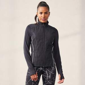 Damen-Trainingsjacke mit Stehkragen, Black