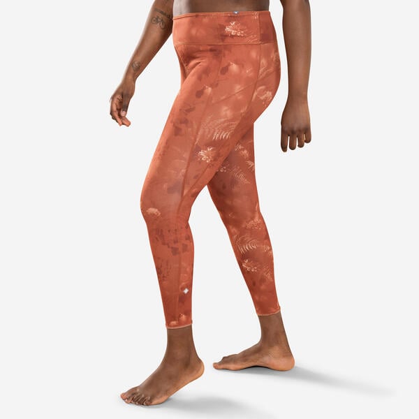 Bild 1 von Leggings dynamisches Yoga Damen wendbar ‒ uni/braun/orange bedruckt Braun|gelb|orange