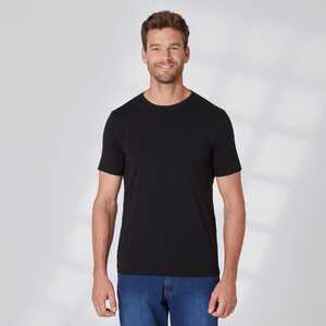 Herren-T-Shirt mit Rundhalsausschnitt, 2er-Pack, Black