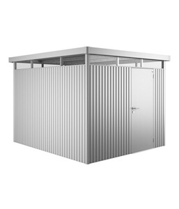 Biohort Gerätehaus HighLine H5, silber-metallic, ca. B275/H222/T315 cm