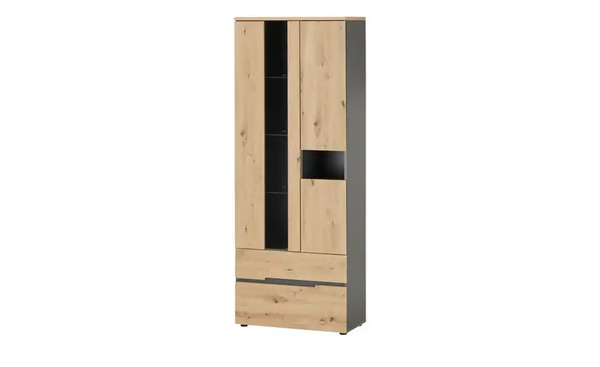 Bild 3 von Vitrine ¦ holzfarben ¦ Maße (cm): B: 75 H: 197 T: 38 Kommoden & Sideboards > Vitrinen - Möbel Kraft