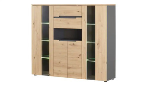 Highboard ¦ holzfarben ¦ Maße (cm): B: 145 H: 127 T: 38 Kommoden & Sideboards > Highboards - Möbel Kraft