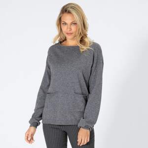 Damen-Pullover mit Eingriffstaschen, Gray