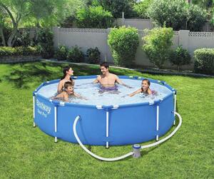 Bestway Steel Pro Pool Set 3.05m x 76cm rund blau mit Pumpe und Filter