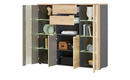 Bild 2 von Highboard ¦ holzfarben ¦ Maße (cm): B: 145 H: 127 T: 38 Kommoden & Sideboards > Highboards - Möbel Kraft