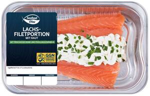 SEAFOOD 4 YOU Lachs-Filetportion mit rischkäsecreme, kg