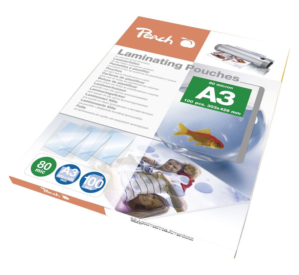 Bild 1 von Laminierfolien A3, 80 mic, glänzend, 100 Stk.