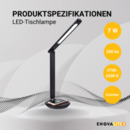 Bild 3 von LED-Tischleuchte mit induktiver und USB-Ladestation, Dimm- und CCT-Funktion