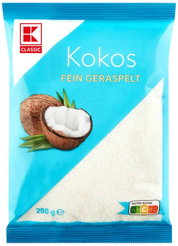 Bild 1 von K-CLASSIC Kokosraspel, fein, 200-g-Packg.