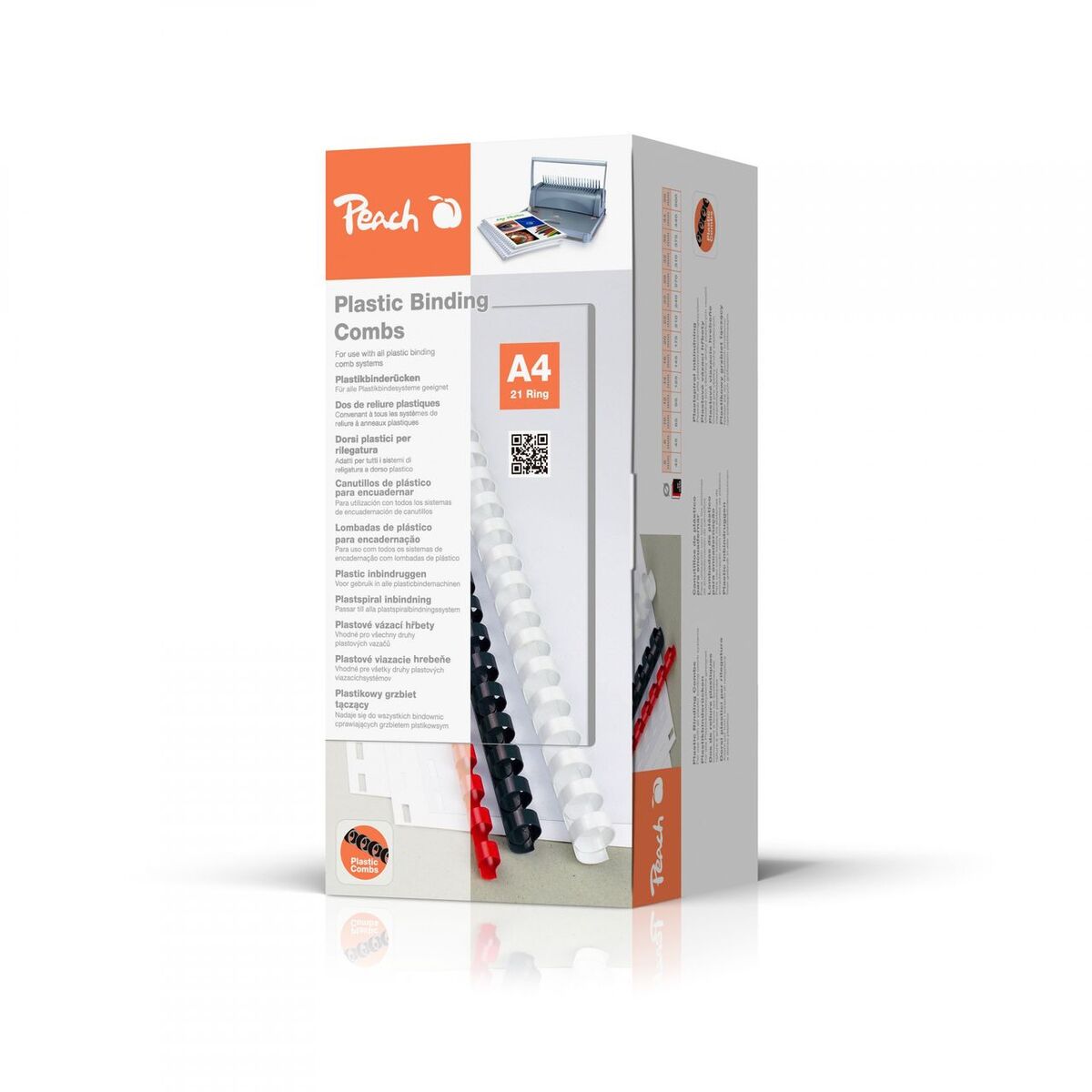 Bild 1 von Binderücken 16mm, für je 145 Blatt A4, schwarz, 100 Stück - PB416-02