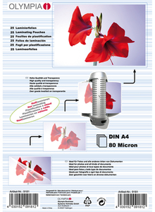 Laminierfolien DIN A4 80µ, 25er