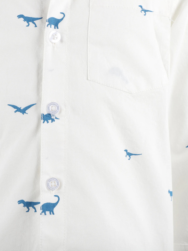 Bild 3 von Jungen Hemd mit Dino Alloverprint Weiß