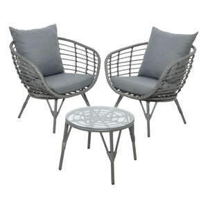 Evora Sofa-Set Wicker, in Grau, für Außen