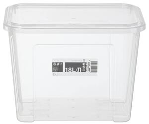 aro Combi-Box mit Deckel, Kunststoff, 37,7 x 27,7 x 27,8 cm, 18 L, transparent