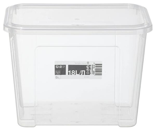 Bild 1 von aro Combi-Box mit Deckel, Kunststoff, 37,7 x 27,7 x 27,8 cm, 18 L, transparent