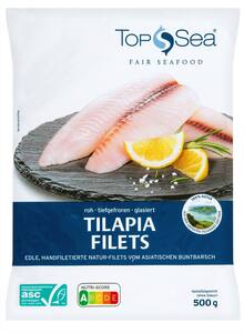 TOP SEA Tilapa-Filets, 500-g-Packg.