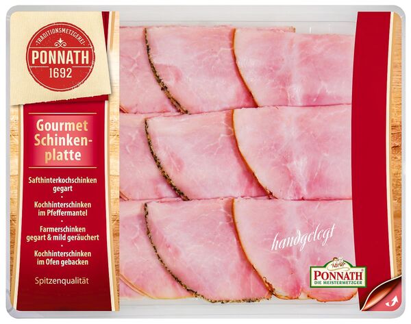 Bild 1 von PONNATH Gourmet-Schinkenplatte, 150-g-Packg.