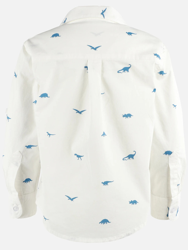 Bild 2 von Jungen Hemd mit Dino Alloverprint Weiß