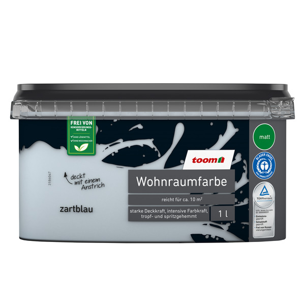 Bild 1 von toom Wohnraumfarbe zartblau matt 1 l