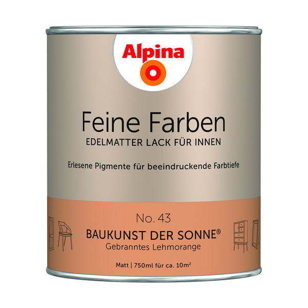 Bild 1 von Alpina Feine Farben 'Baukunst der Sonne' orange matt 750 ml