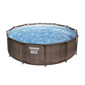 Bestway Aufstellpool 'Steel Pro Max™' braun Ø 366 x 100 cm, Komplett-Set