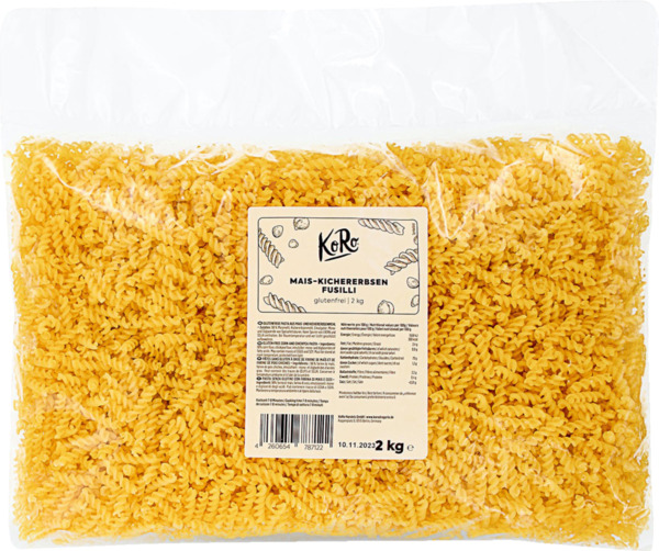 Bild 1 von KoRo Fusilli aus Mais und Kichererbsen, 2 kg