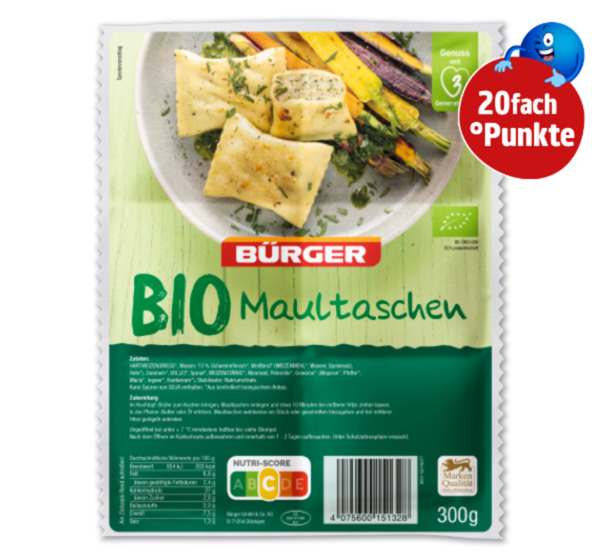 Bild 1 von BÜRGER Bio Maultaschen*