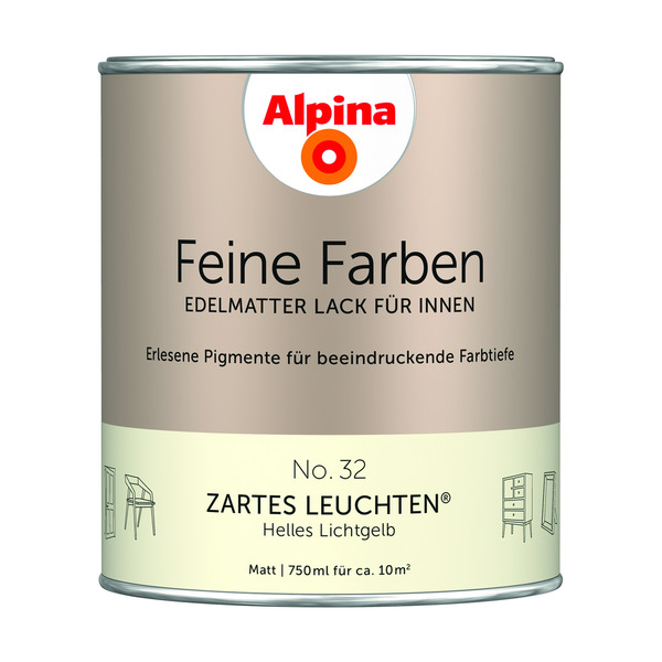 Bild 1 von Alpina Feine Farben 'Zartes Leuchten' hellgelb matt 750 ml