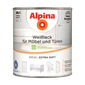 Alpina Weißlack für Möbel und Türen matt 2 l