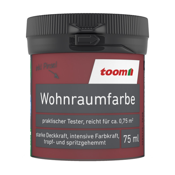 Bild 1 von toom Wohnraumfarbe kirschrot matt 75 ml