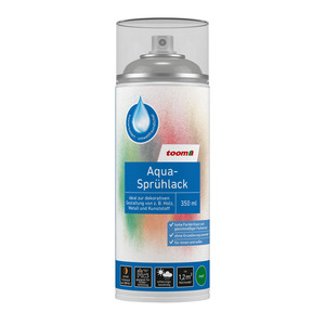 toom Aqua-Sprühlack lichtgrau glänzend 350 ml