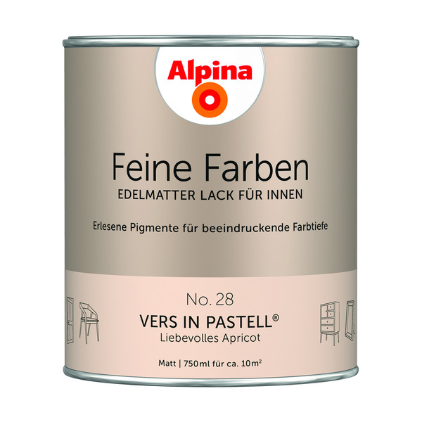 Bild 1 von Alpina Feine Farben 'Vers in Pastell' apricotfarben matt 750 ml