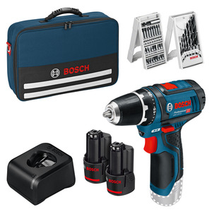 Bosch Akku-Bohrschrauber 'GSR 12V-15 Professional' 2 x 2,0 Ah Akku in Tasche