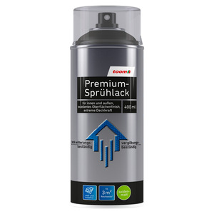 toom Premium-Sprühlack RAL 9005 'Tiefschwarz' seidenmatt 400 ml