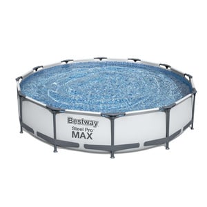 Bestway Aufstellpool 'Steel Pro Max™' grau/weiß rund Ø 366 x 76 cm