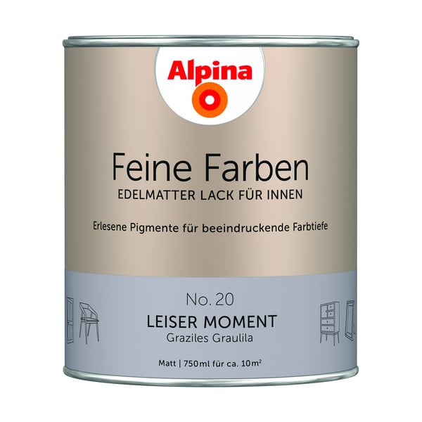 Bild 1 von Alpina Feine Farben 'Leiser Moment' fliederfarben matt 750 ml