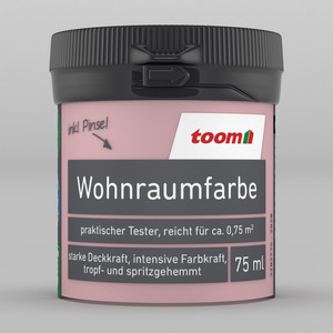 toom Wohnraumfarbe hellrosa matt 75 ml