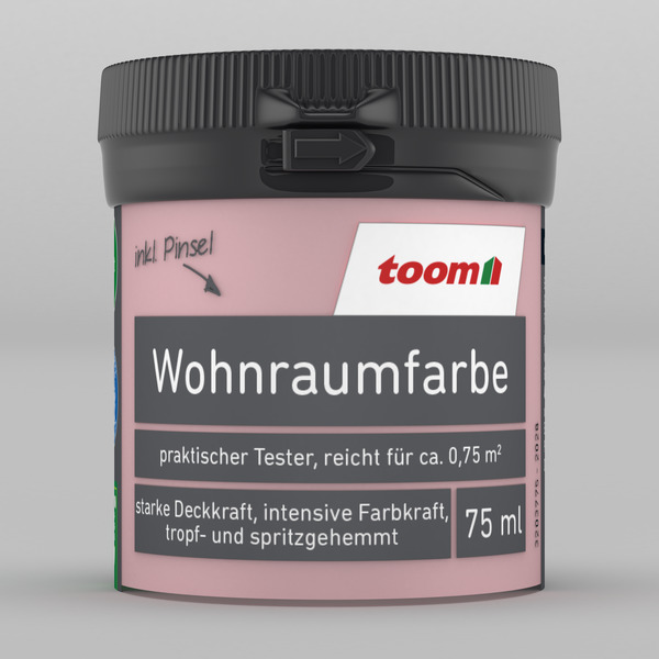 Bild 1 von toom Wohnraumfarbe hellrosa matt 75 ml