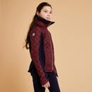 Bild 1 von Reit-Fleecejacke 500 Warm Kinder bordeaux/marineblau