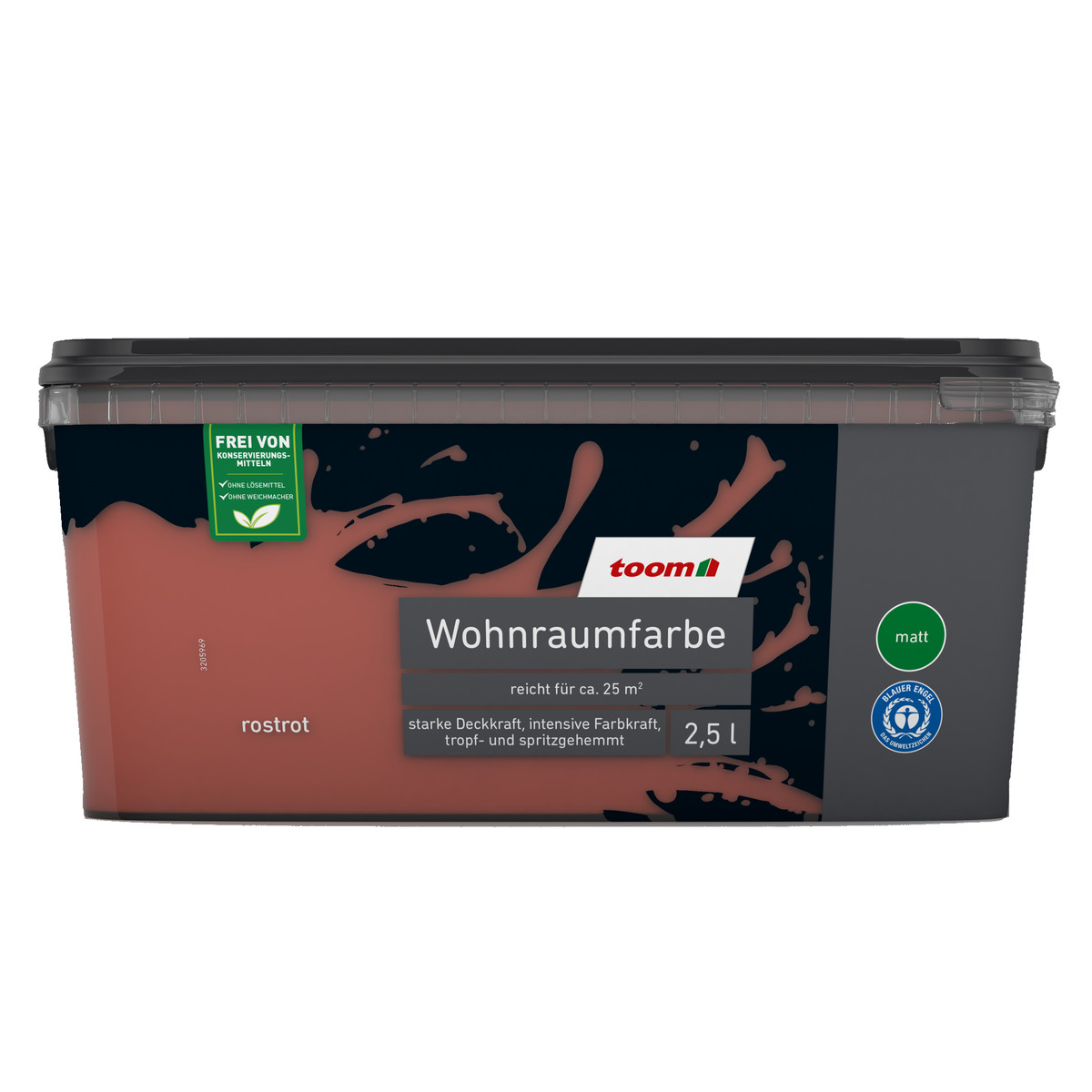 Bild 1 von toom Wohnraumfarbe rostrot matt 2,5 l